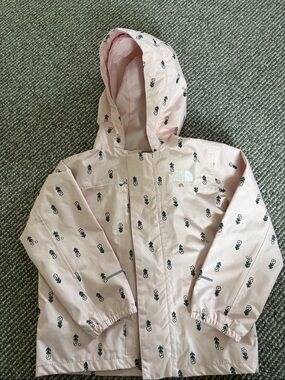 The North Face Light Pink Floral Hooded Shell Jacket